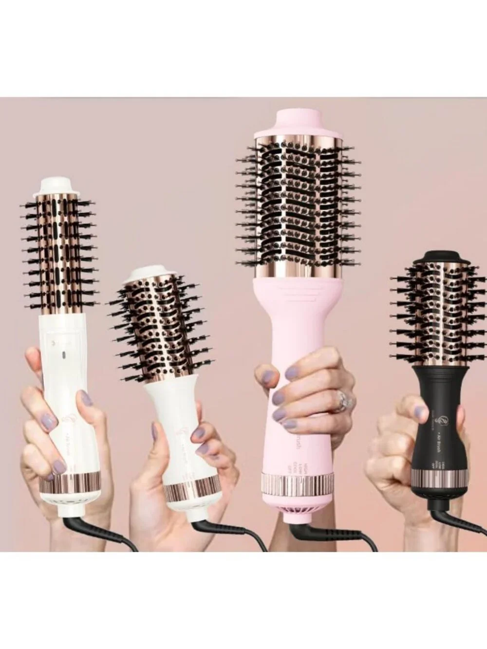Dual Voltage Mini Hot Air Brush & Blow Dryer - Perfect for Travel & Styling